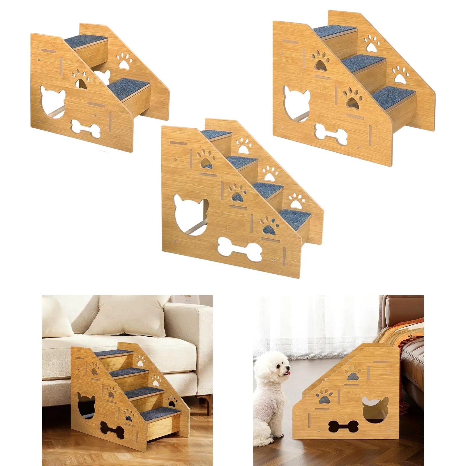 

Лестница-ступеньки для собак, портативные переносные ступеньки для собак для высоких кроватей, автомобилей, использования в помещении