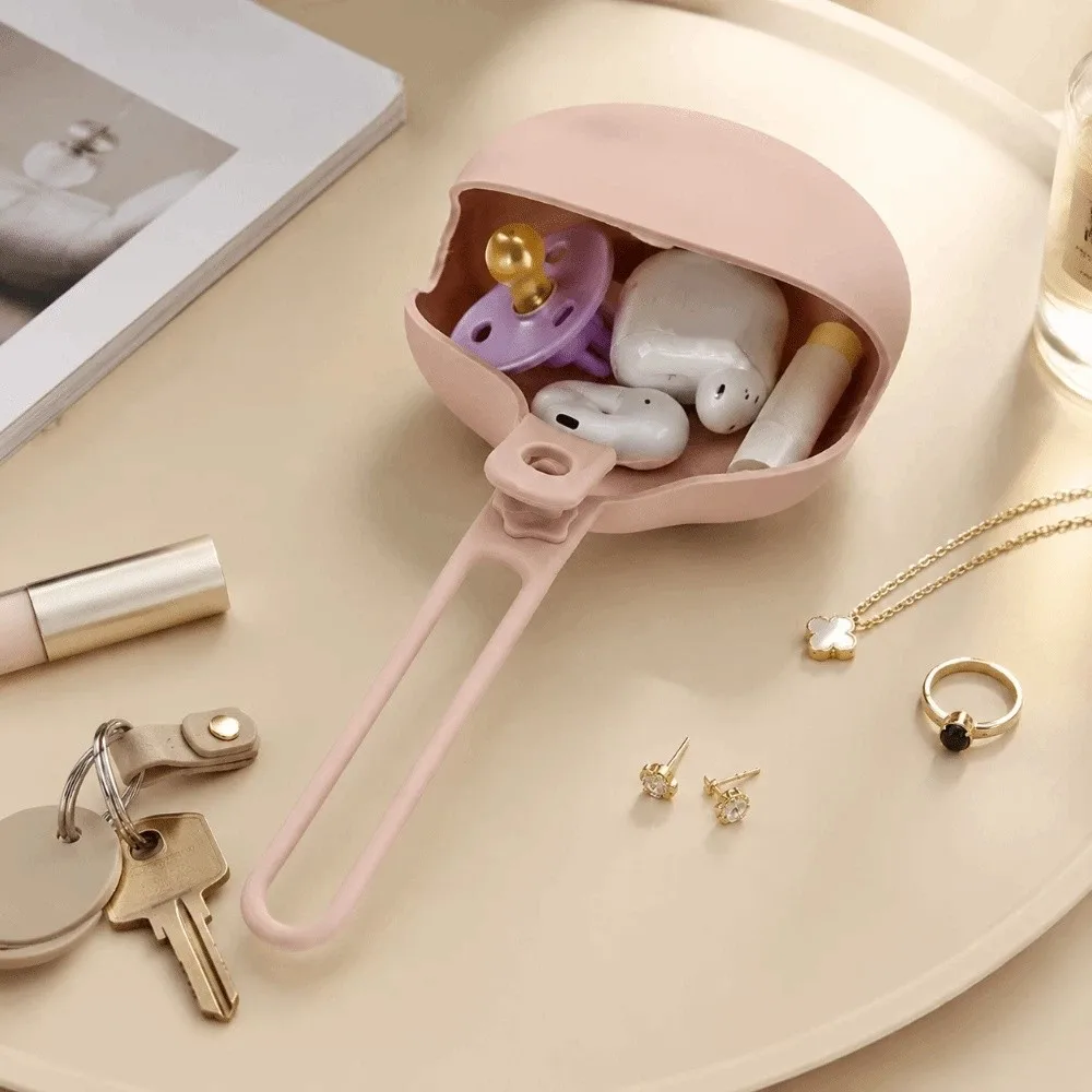 Food Grade Silicone Silicone Storage Box Star Shape Hanging Bag Stroller Storage Bag Portable Pacifier Storage Bag