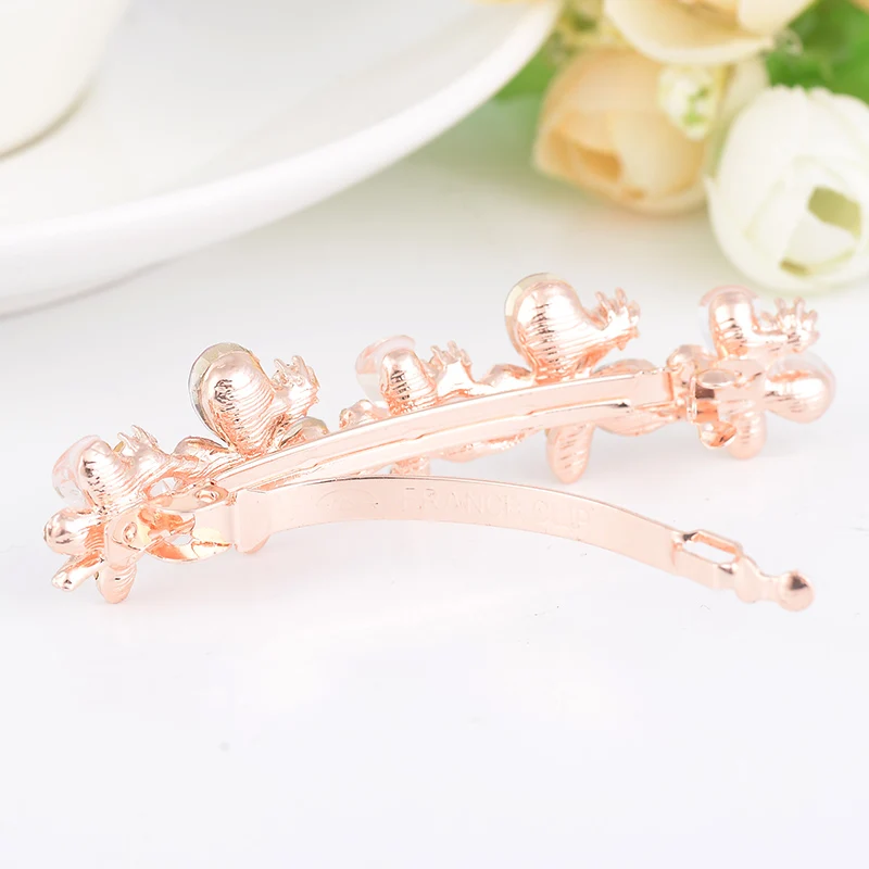 EASYA 3 Colors Fashion Shiny Butterfly Barrettes Hairwear Women\'s New Design Crystal Rhinestone Hairpins Jewelry