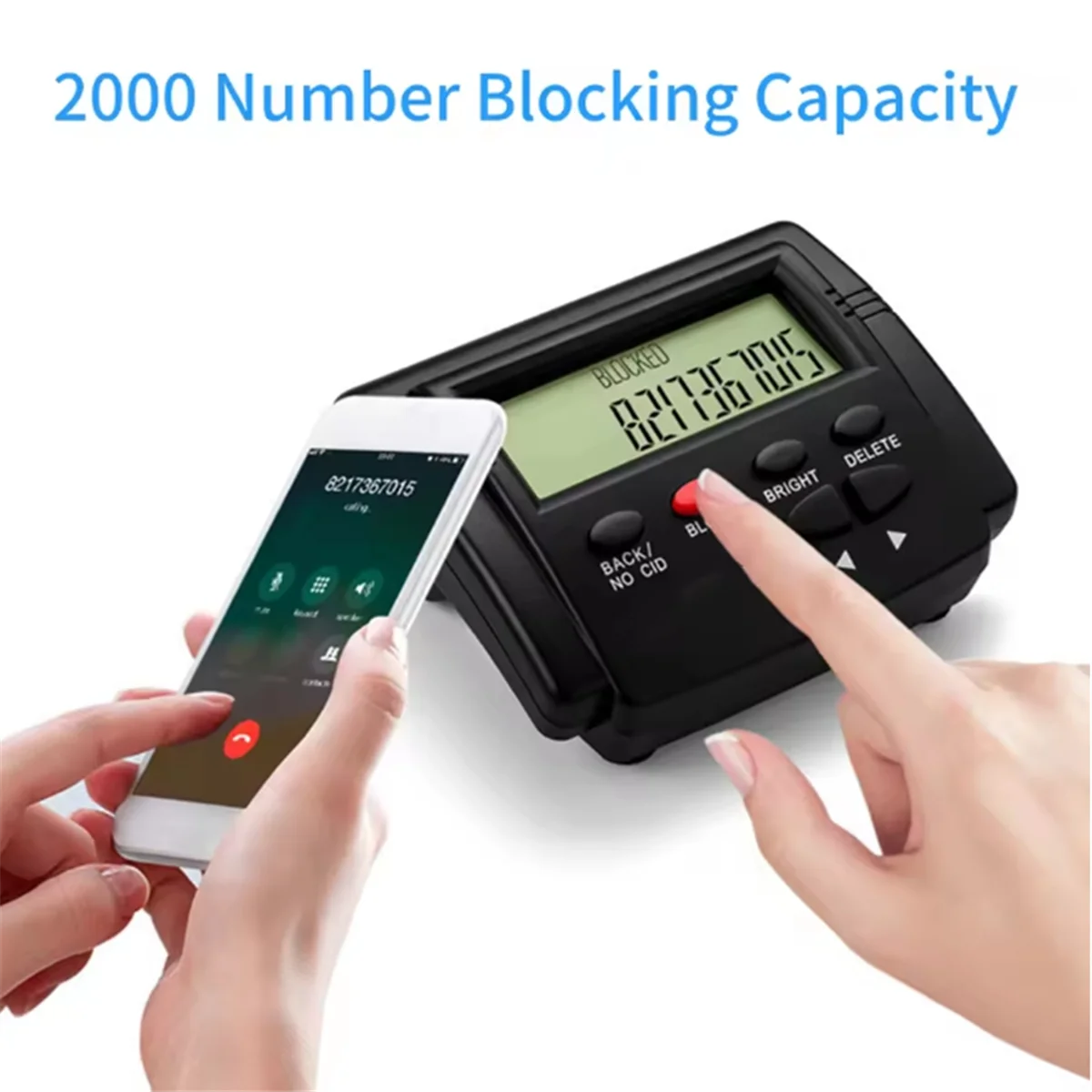 هاتف مانع المكالمات A20M للهواتف الأرضية 2000 صندوق معرف المتصل حجب عدد مكالمات Robocalls Nuisance غير المرغوب فيها #2