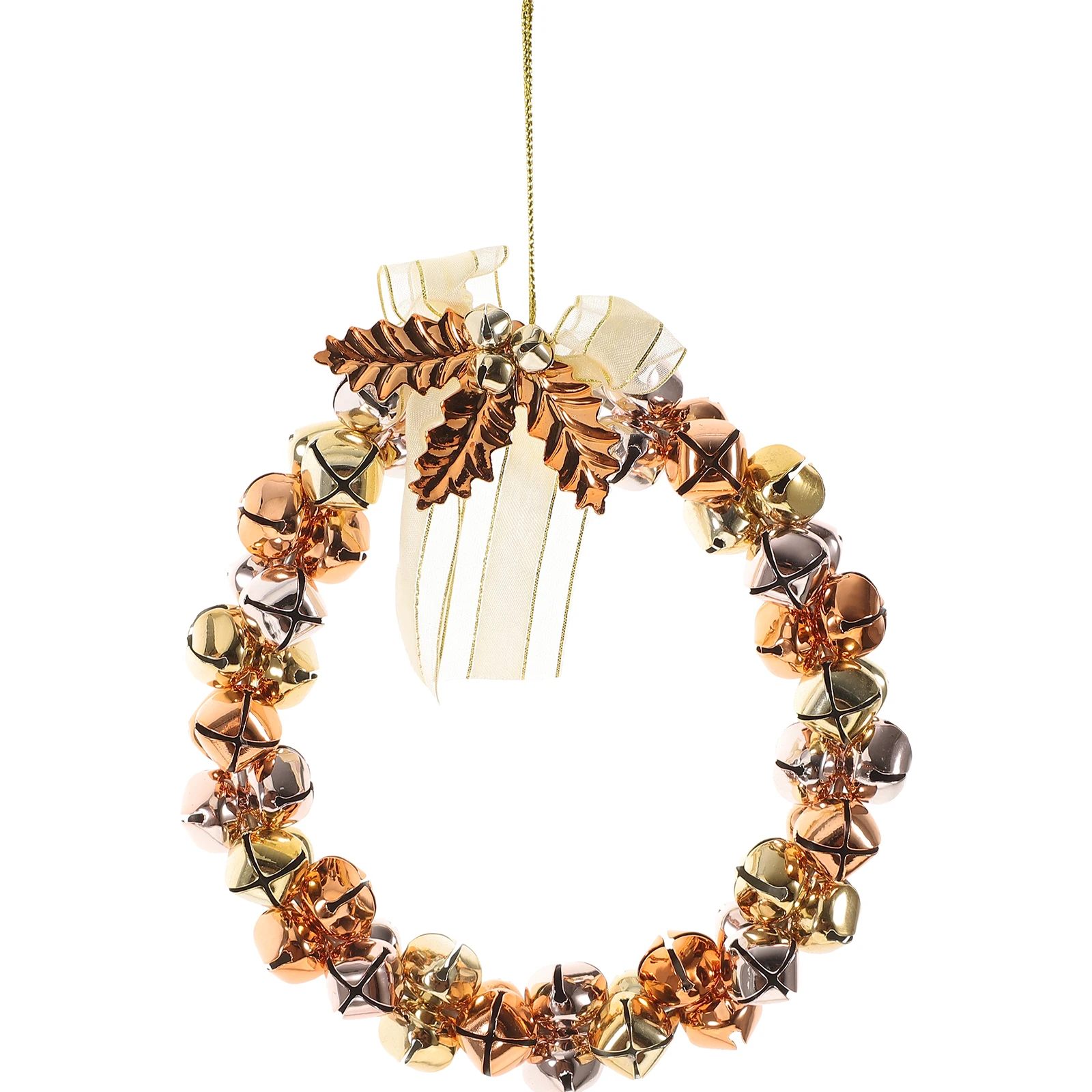 

1Pcs Christmas Bell Wreath Premium Hanging Pendant Festive Door Wall Stair Decoration Xmas Floral Party Supply Holiday Accessory