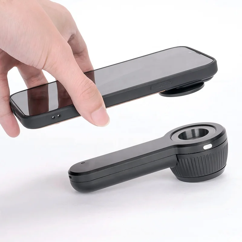 handheld pocket microscope with led light for skin analysis and examination