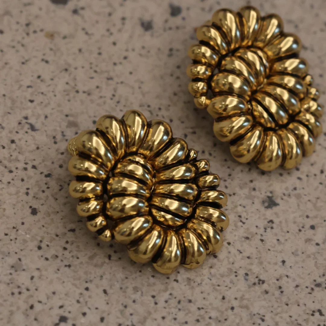 France Famous Designer Brand Brass Gold Plated Twisted Vintage Earring Woman Luxury Jewelry Exquisite Gift Trend