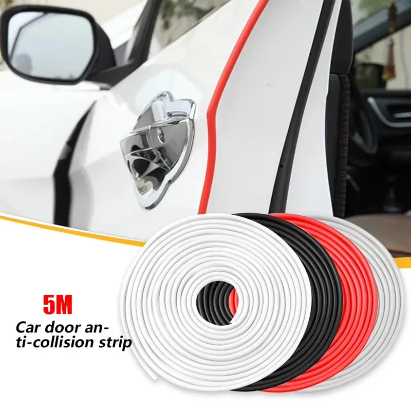 

5 м защитные полосы из ПВХ для края двери автомобиля, защитные накладки, Стайлинг, молдинговая полоса, защита от царапин, универсальная защитная полоса для дверей автомобиля