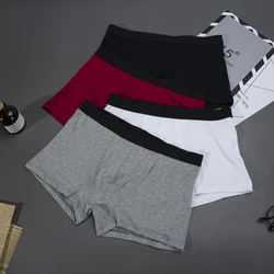 High Quality Male Cotton Boxer Briefs Intimate Comfortable Breathable Solid Color Miracles Shorts Gifts Men's Dedicated Panties