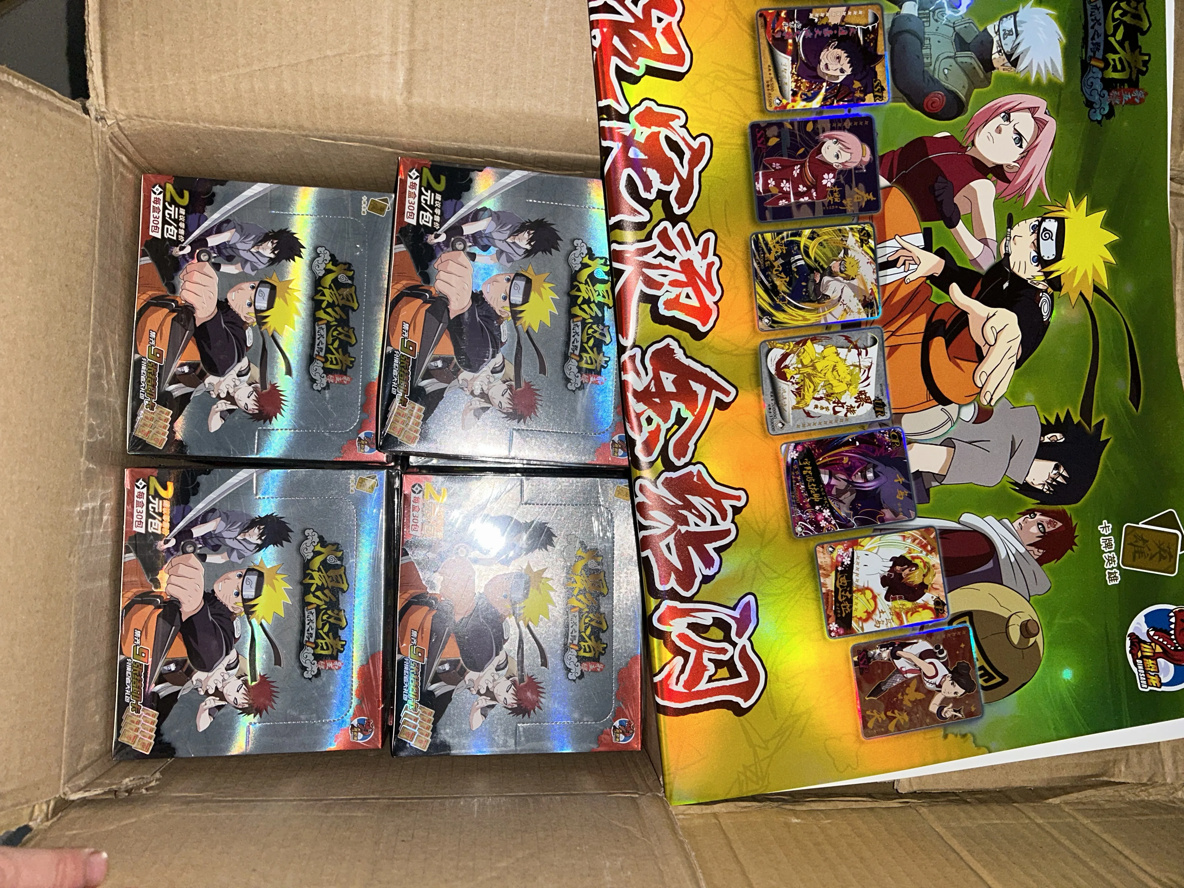 Little Dinosaur NARUTO Collection Cards Full Set Anime Uzumaki Uchiha Sasuke Tcg CCG Booster Box Game Cards For Children Gift