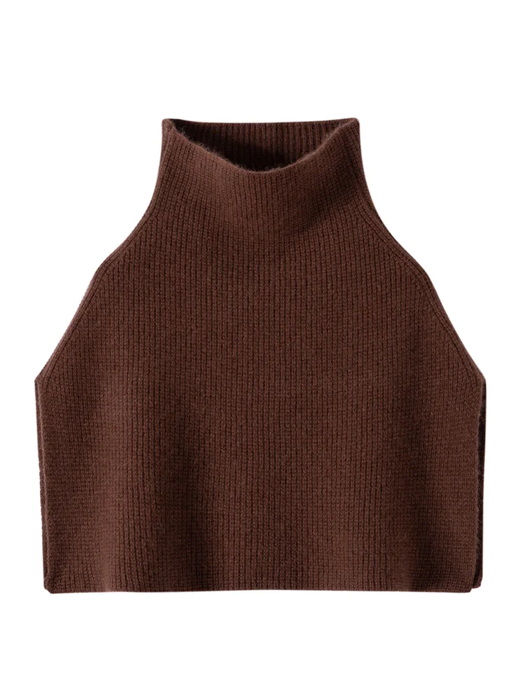 

Wool Cashmere Thick Shawl Wraps Turtleneck Collar Women Short Poncho Cashmere Neck Warmer Knit Accessories Men Cape Soft Cappa