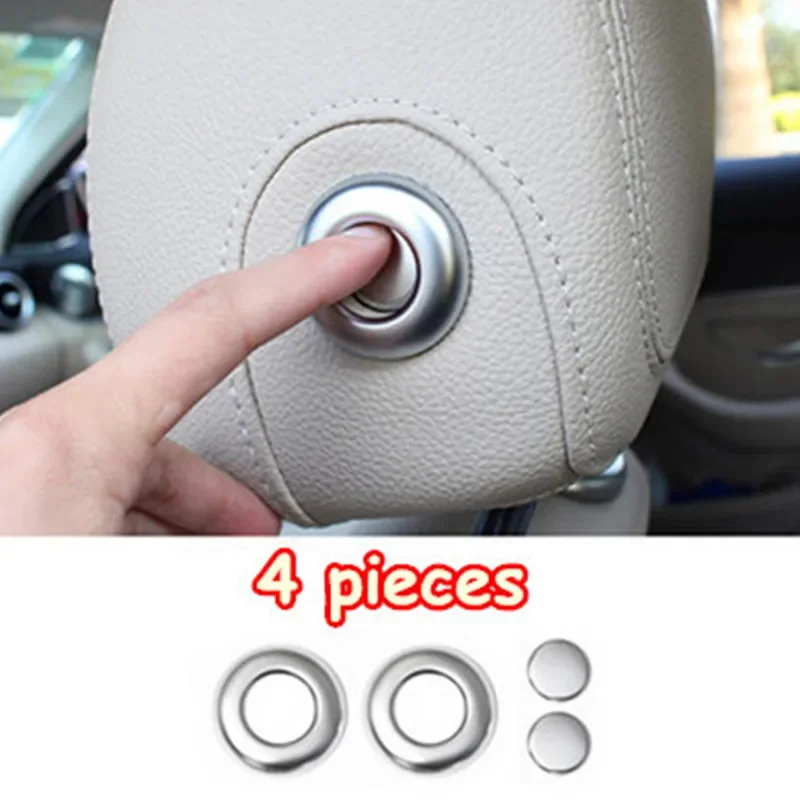 

Car Headrest Adjustment Button Sequins Trim Decoration For Mercedes Benz C E Class W205 W213 GLC X253 2016-2018 Accessories