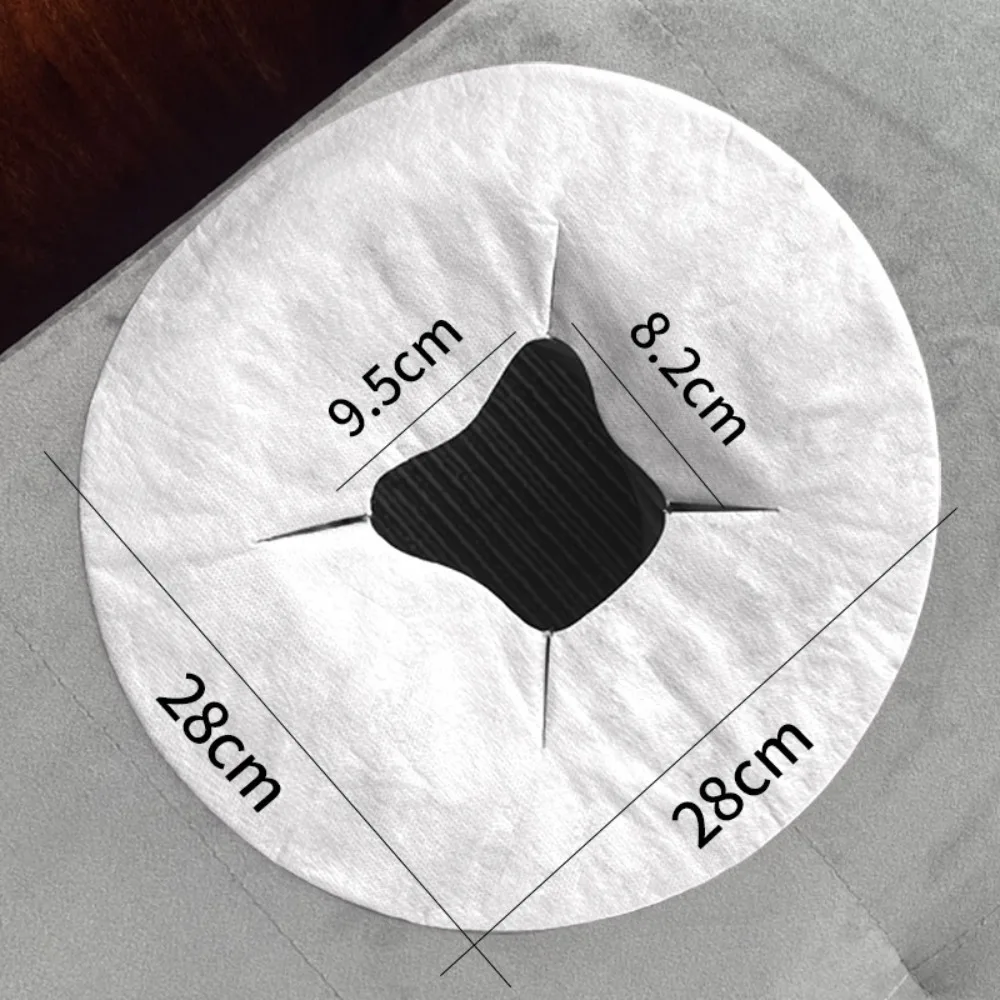 100PCS Dustproof Disposable Hole Towel Non-woven Fabric Hole Design Beauty Salon Face Towel Thickened Breathable