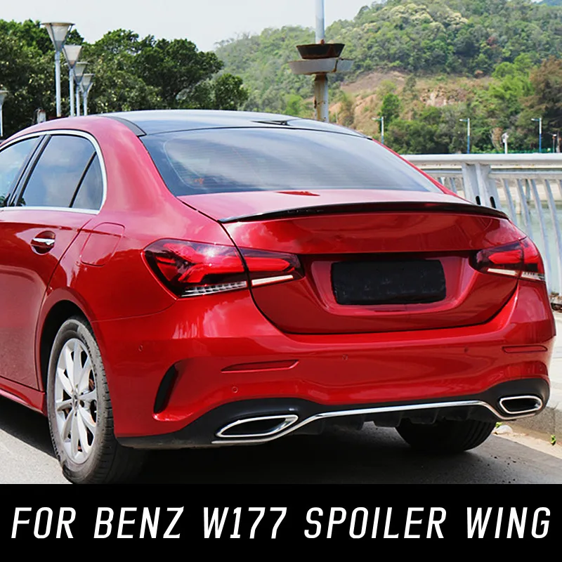 Rear Trunk Lid Boot Ducktail Lip Car Spoiler Wings For 19-23 Mercedes Benz A-Class W177 180 200 220 AMG Style Tuning Accessories