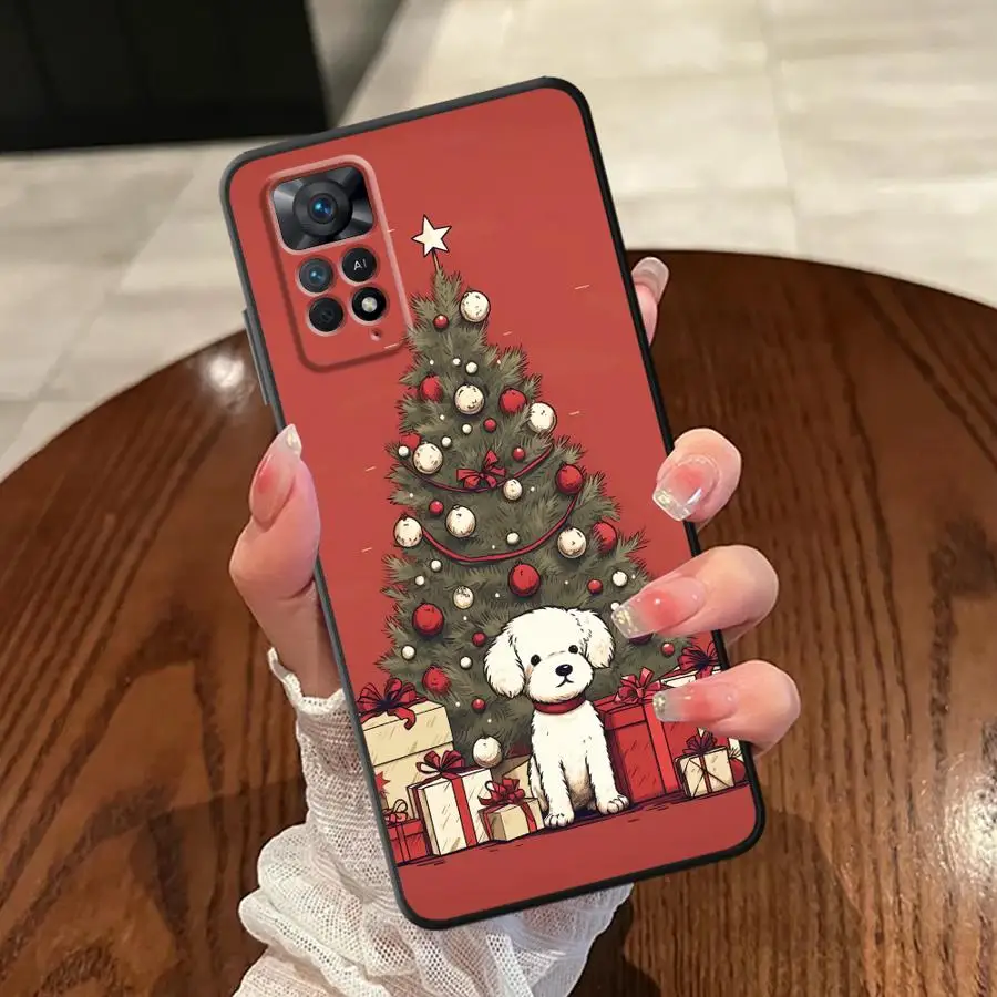 عيد الميلاد لينة عودة غطاء الهاتف القضية ل Xiaomi Redmi ملاحظة 10 9 8 برو 11 13 12 برو زائد 11S 12S 9s 10S #3