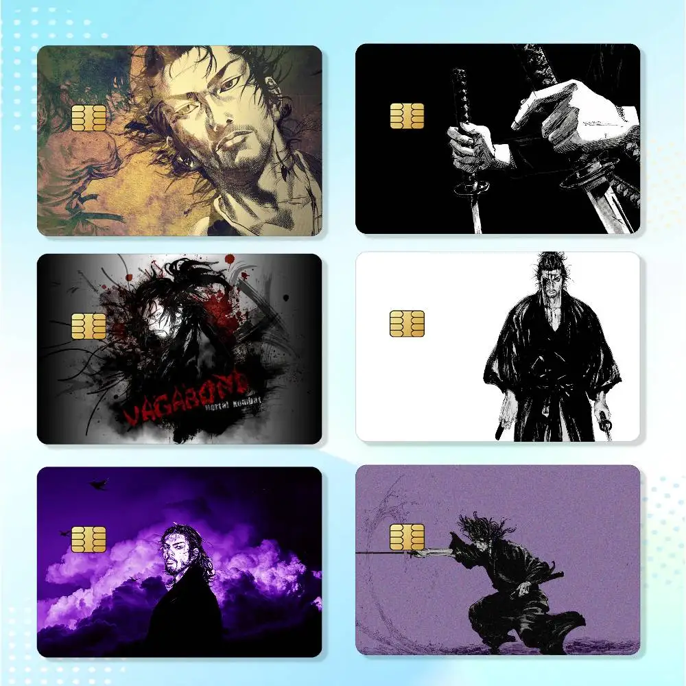 Comics V-Vagabond Matte Card Stickers For Credit Cards Debit Cards And Transit Cards 4Pcs