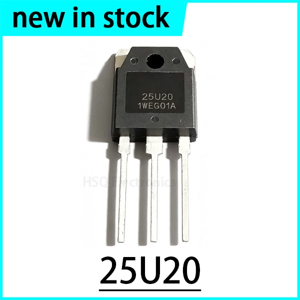 5PCS Brand New 25U20 200V/25A TO-3P Fast Recovery Diode