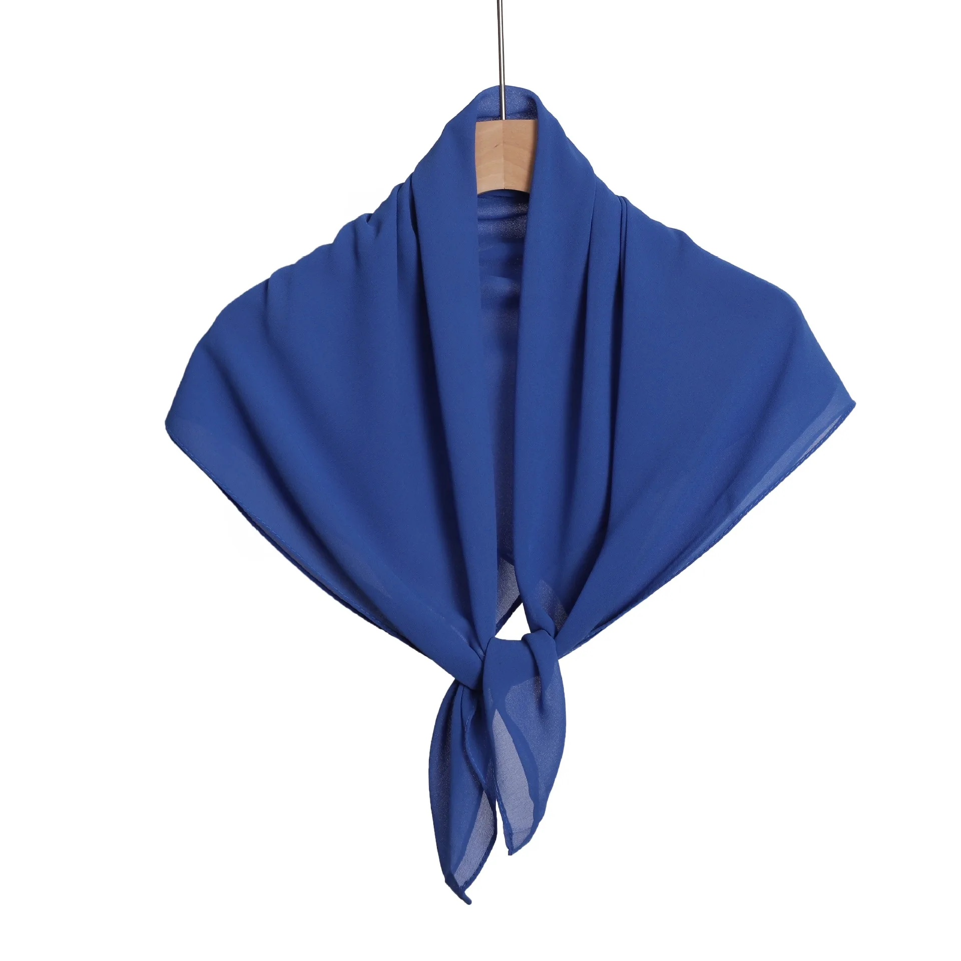 

Простой однотонный жемчужный шифоновый квадратный шарф, дышащий платок на голову, шарф, внешняя шаль, шарф, повязка на голову, банданы 90 см