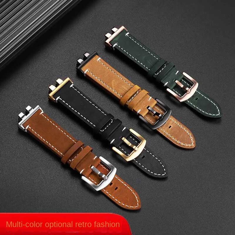 Casio G-SHOCKおよびGMW-B5000シリーズ用の小さな正方形の時計ストラップ,レトロな牛革のおもちゃ,ゴールドとシルバーのレンガ,記念日シリーズ