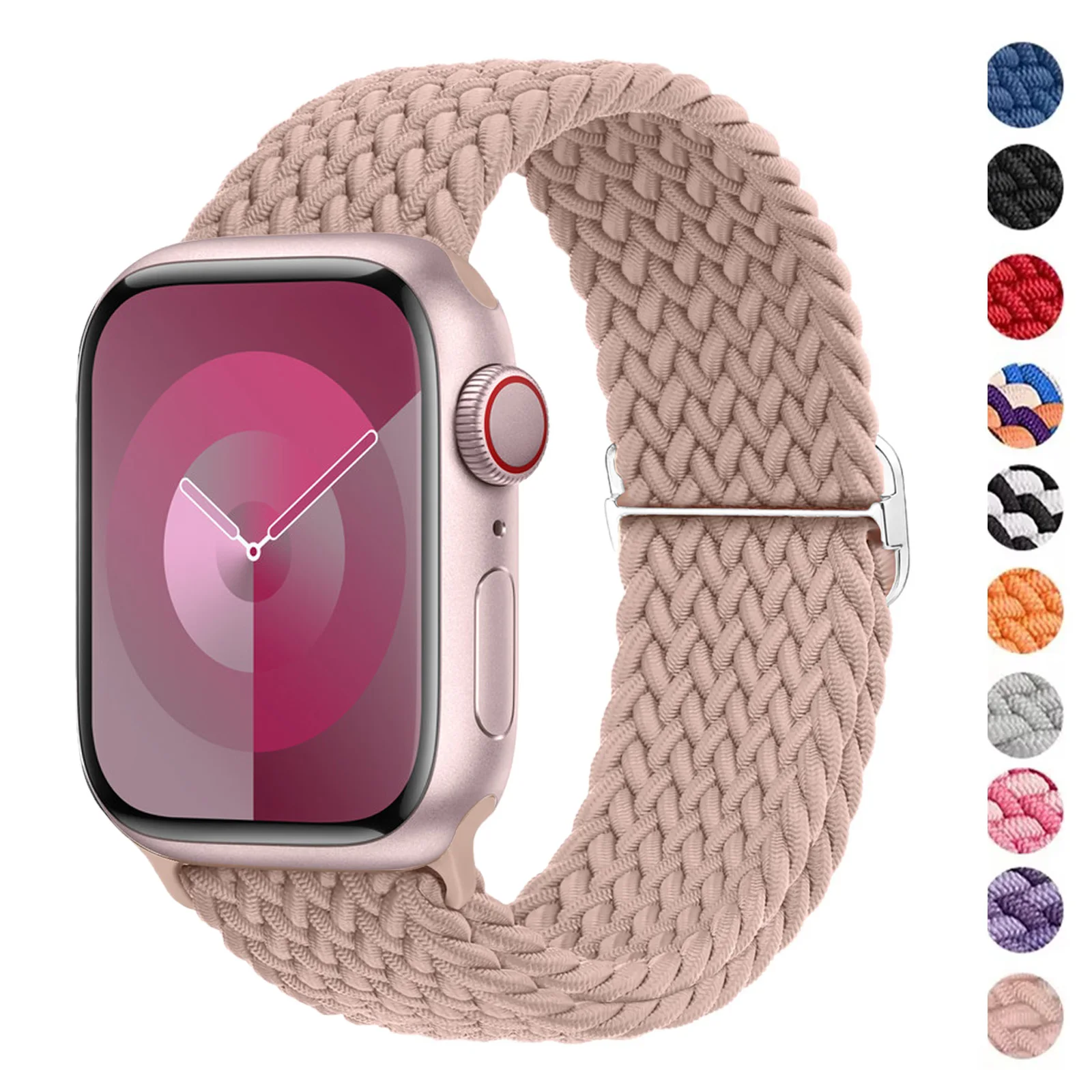 Geflochtene Solo-Schlaufe für Apple-Uhren armband 40mm 41mm 44mm 45mm 49mm 38mm elastisches Nylon armband iwatch Serie se 6 7 8 9 Ultra-Armband