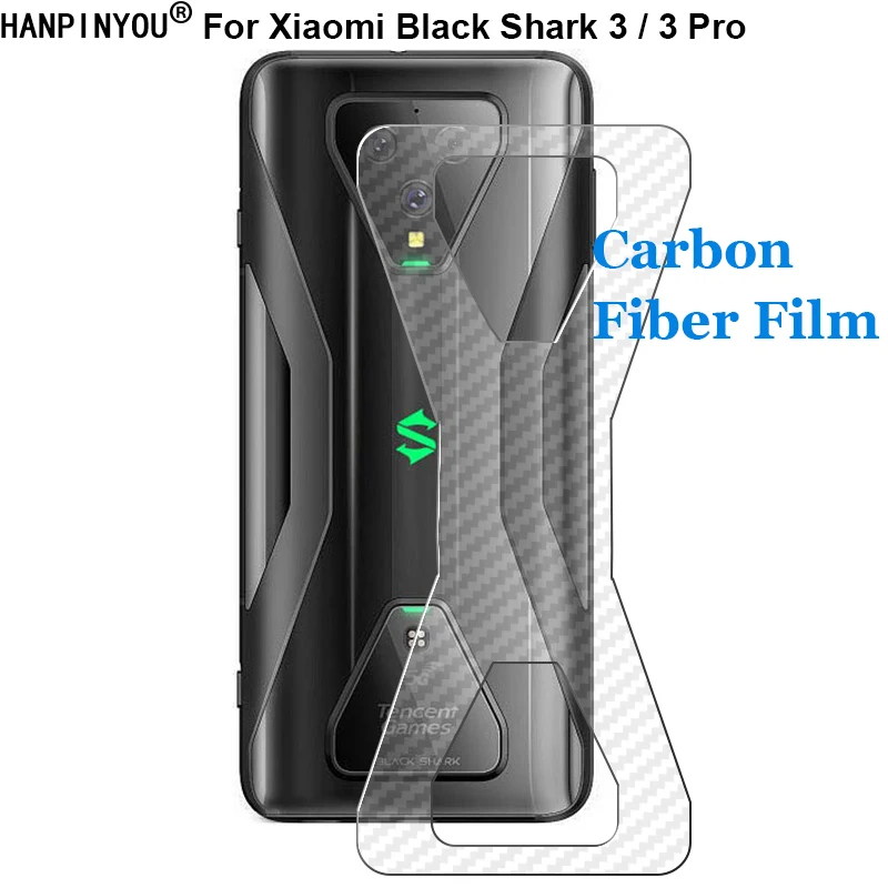 For Xiaomi Black Shark 3 3S Pro Durable 3D Anti-fingerprint Carbon Fiber Back Film Screen Protector Sticker (Not Tempered Glass)