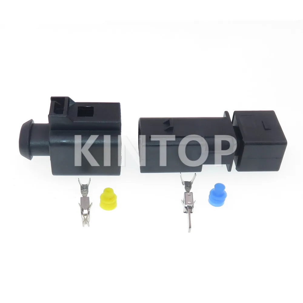 1ชุด2 Pins รถมอเตอร์สายไฟกันน้ำซ็อกเก็ต Terminal 1J0973772เปลี่ยนอุปกรณ์เชื่อมต่อ