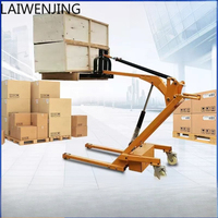 MJY Portable Electric Hydraulic Forklift Crank Arm Loading Truck Forklift Small Loading Truck Lifting Manual Stacker Handling