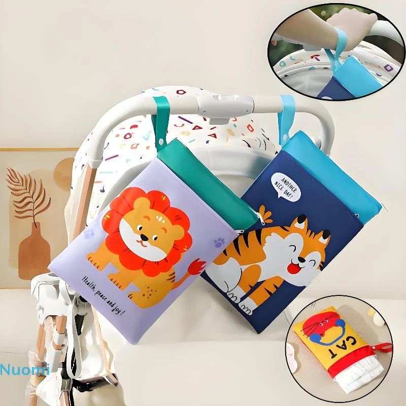 

【B】23*33cm Waterproof Diaper Bag Wet And Dry Double Use Nappy Storage Bag Double Pocket With Zippers Travel Makeup Storage Bag