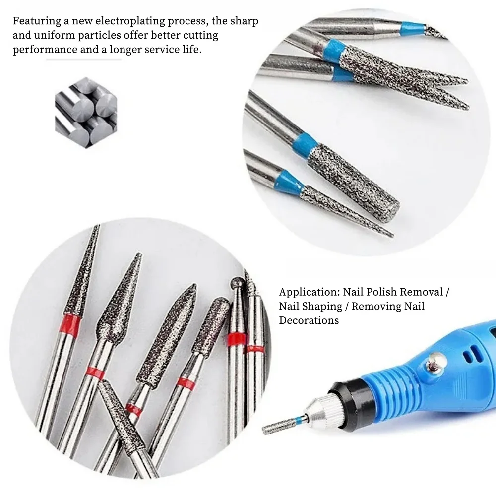 30-Piece Nail Drill Bit Set, Replacement Bits For Nail Drills, Suitable For Nail Shaping, Removing Nail Decorations image 5