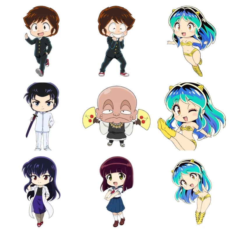 Urusei Yatsura Mini Acrylic Stand Lum Ataru Shutaro Mendo Sakura Cherry Reiko Figure Stand Plate Cosplay Prop Fans Gifts