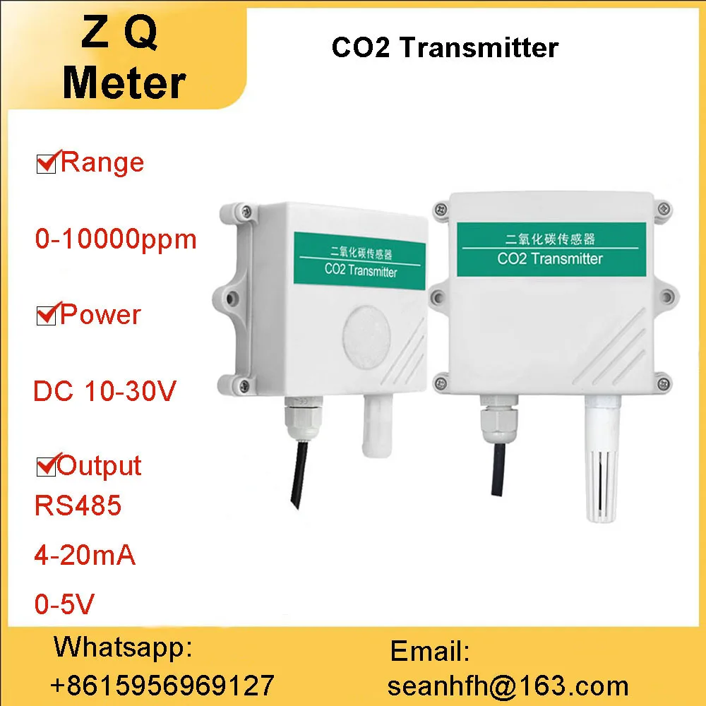 Sensor Detector de Concentração de Gás Agricultural Farm Breeding Chicken House Transmissor de Dióxido de Carbono 485 Co2
