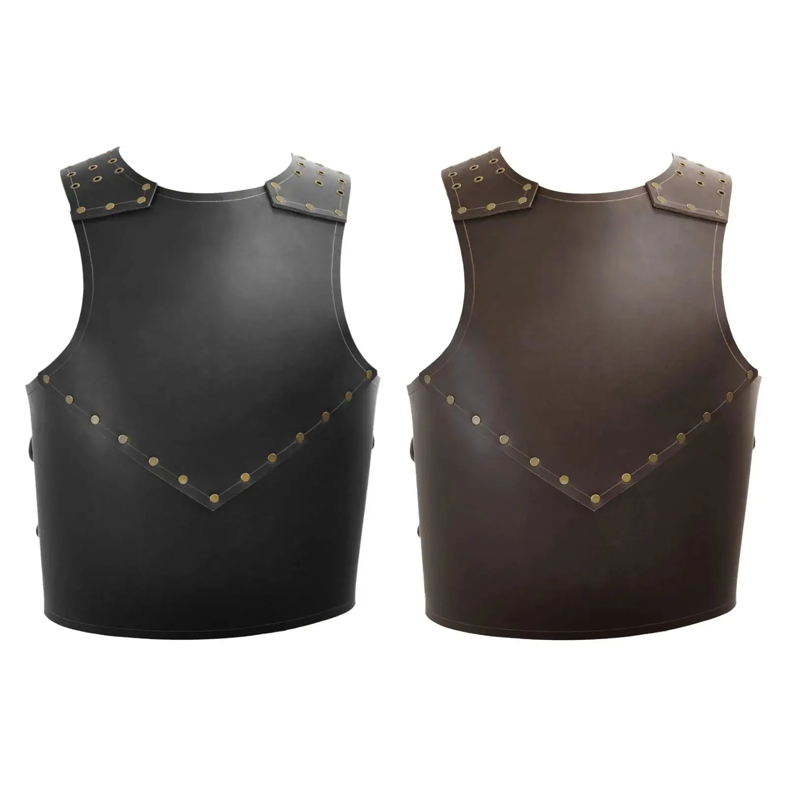 Medieval Chest Knight Vest Tops Adjustable Strap Adults Armor for Halloween Role