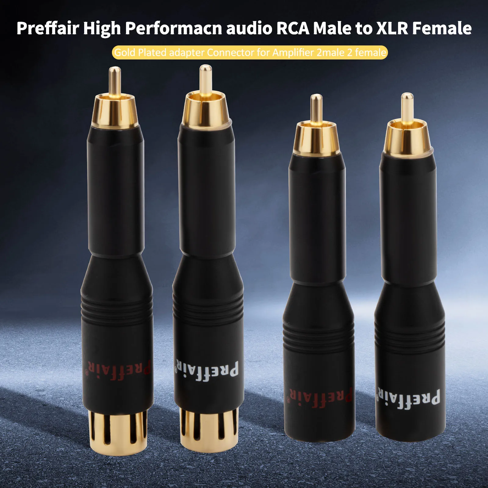 Hifi Audio RCA Stecker auf XLR Buchse/Stecker Adapter Stecker für Verstärker 2 Stecker 2 Buchse – Detail 6
