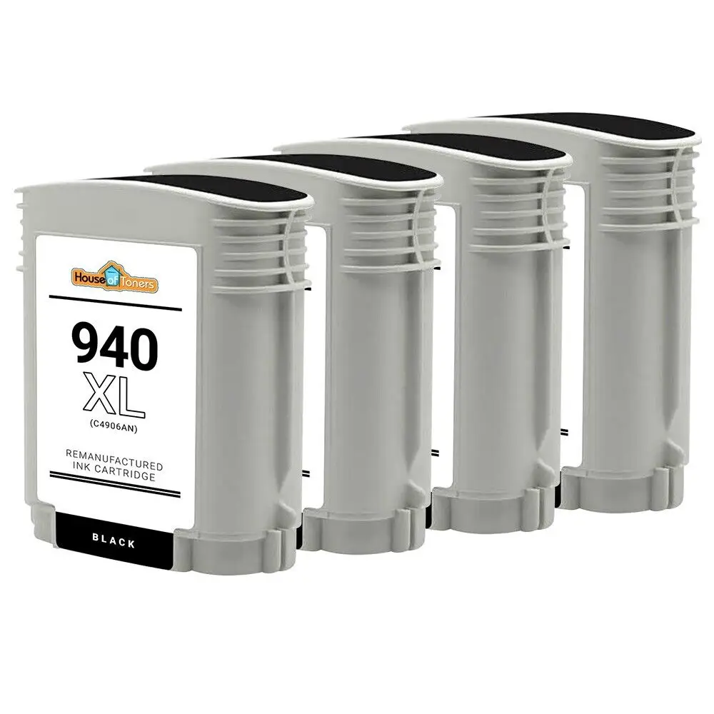 4pk #940XL C4906AN High Yield Black Ink Cartridges for 8000 8500 Printer