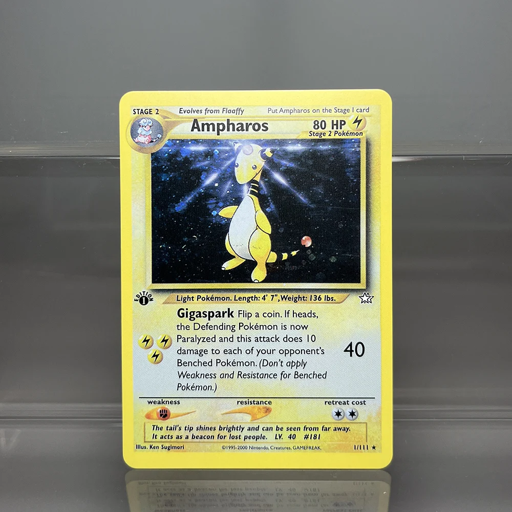 PKM Proxy Cards Classic 1996 1. Auflage Mewtwo Gyarados Alakazam Cards Collection PTCG Neo Genesis Folienkarte
