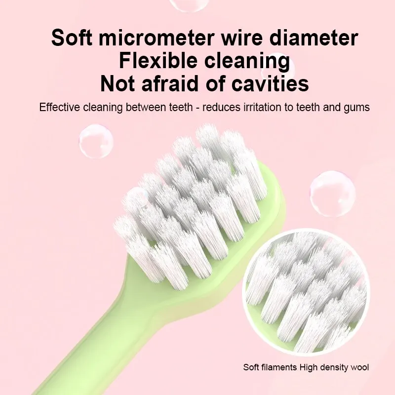 Toothbrush for Children 6-12 Years Old Small Head Soft Bristle Silicone Anti-skid 10pcs Per Card