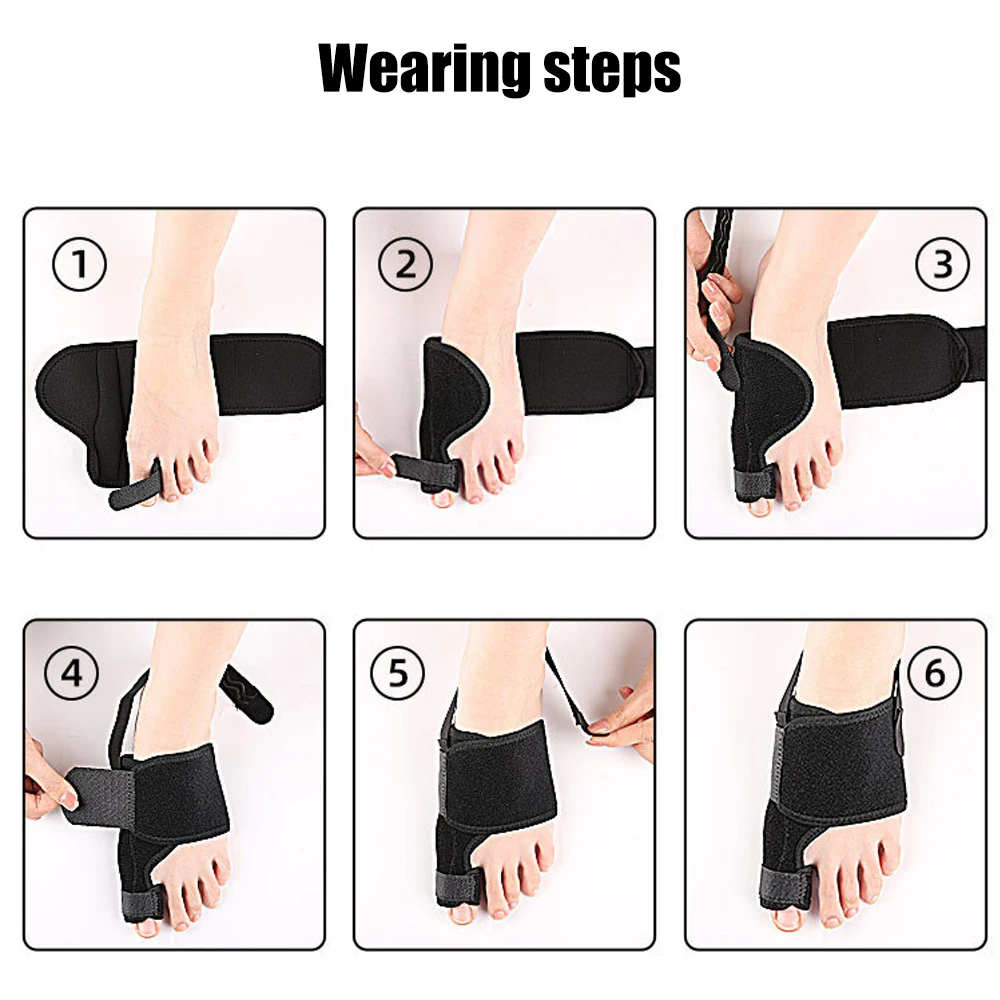 مصحح الورم للنساء والرجال، جبيرة ورم لتقويم العظام لأروح الأروح، فاصل أصابع القدم الكبير، دعم قابل للتعديل ليلاً ونهارًا