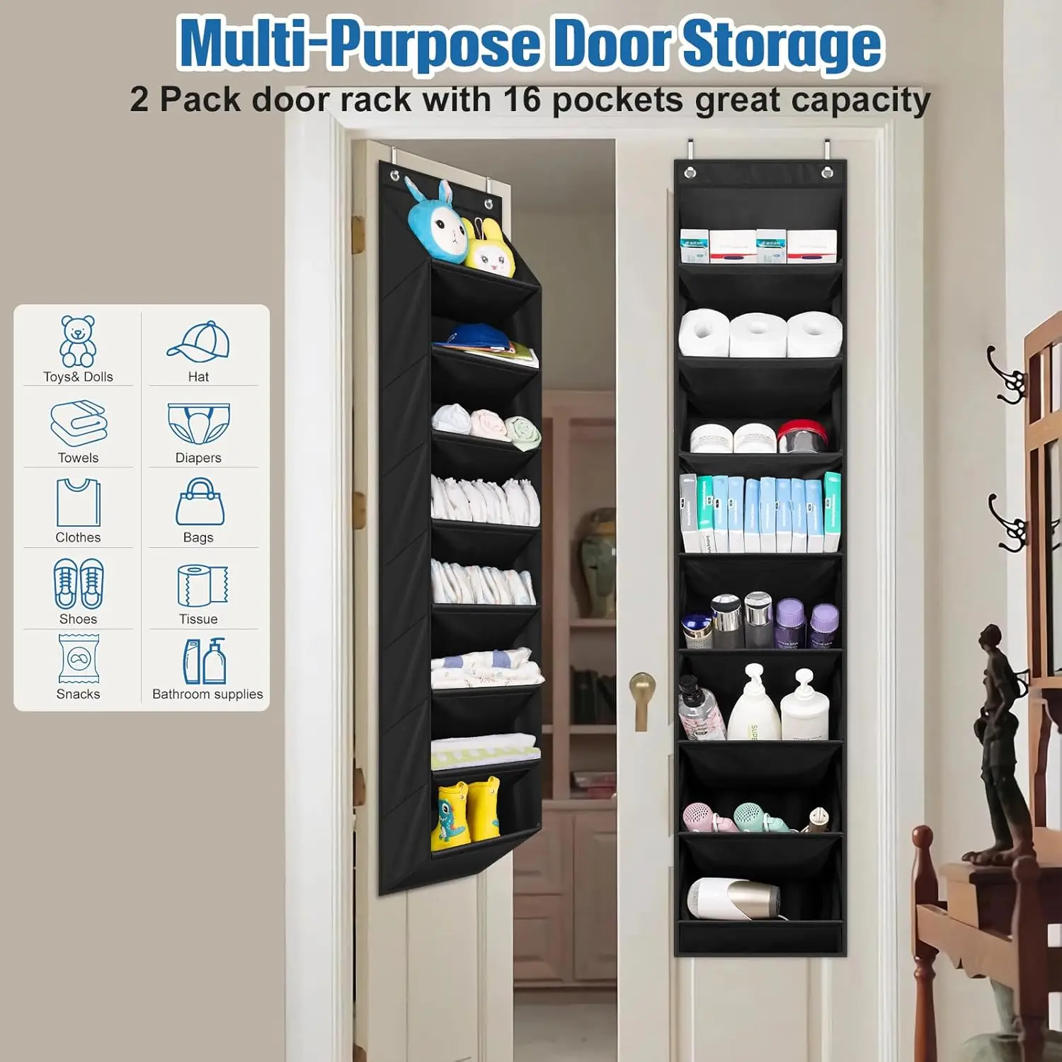 Shoe narrow model hanging bag on the door 4-layer 8-layer hanging dormitory and narrow door storage shoe rack view 3