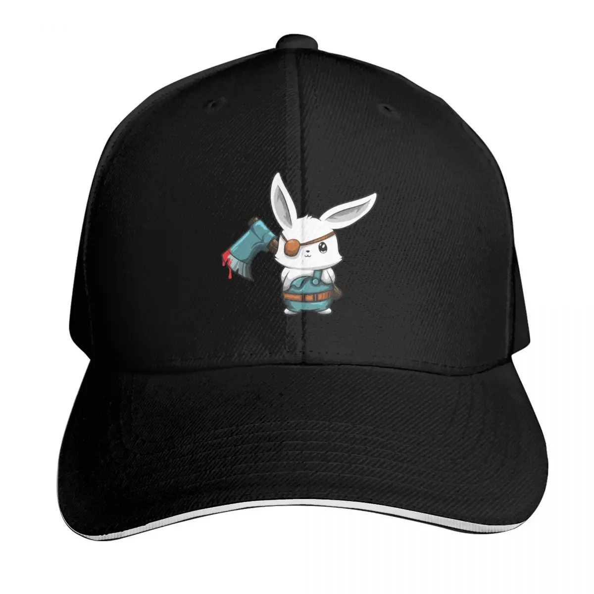 Killer Bunny With Axe - Halloween Horror Baseball Cap Gift for Him Her Casual Daily Wear Quick Dry Performance