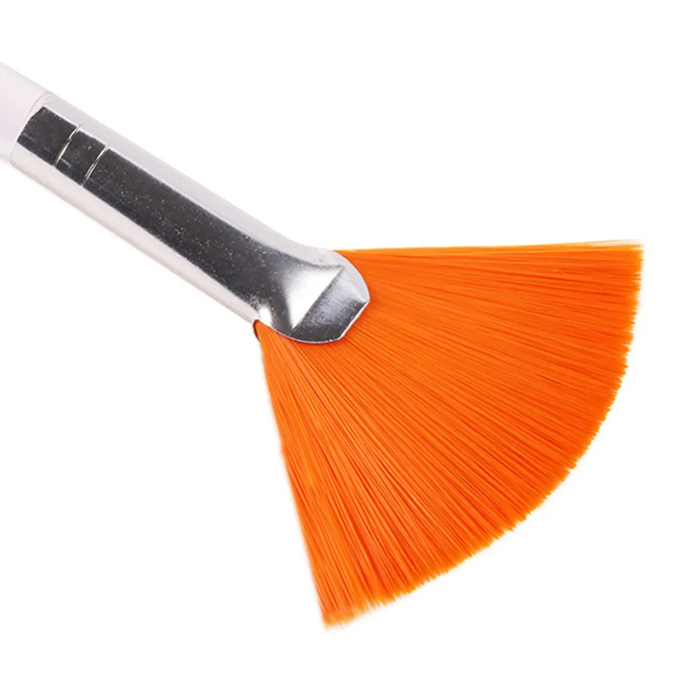 3Pcs Facial Fan Mask Brushes Set Synthetic Fiber Soft Handle Tools for Applying Peel Serum Makeup Easily and Hygienic