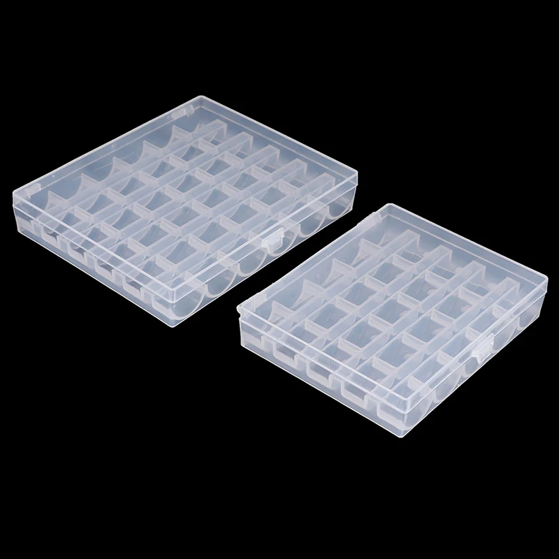 1PC 25/36 Spools Bobbins Sewing Machine Plastic  Empty Bobbin Case Organizer Storage Box Sewing Accessories Tools Organizer