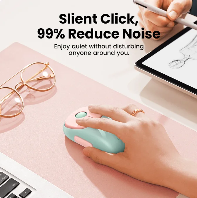 UGREEN 무선 마우스 블루투스 5.0 3.0 2.4G 충전식 마우스 4000 DPI 충전 블루투스 마우스 (맥북, 아이패드, 태블릿, 노트북용)