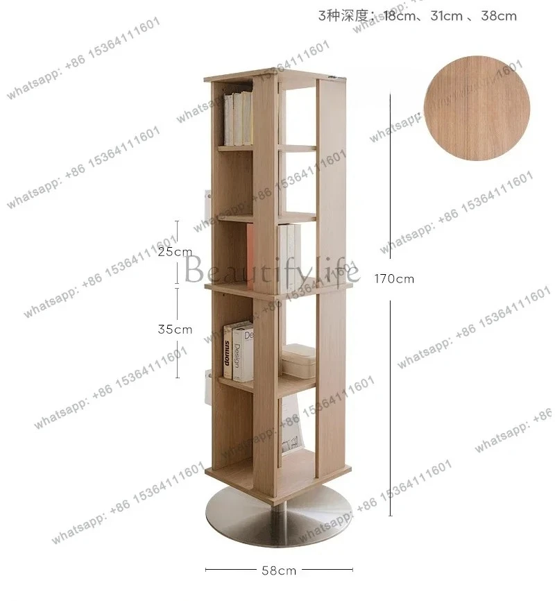 yj21 Nordic medieval style home D365 floor bookshelf display magazine shelf retro bookcase storage