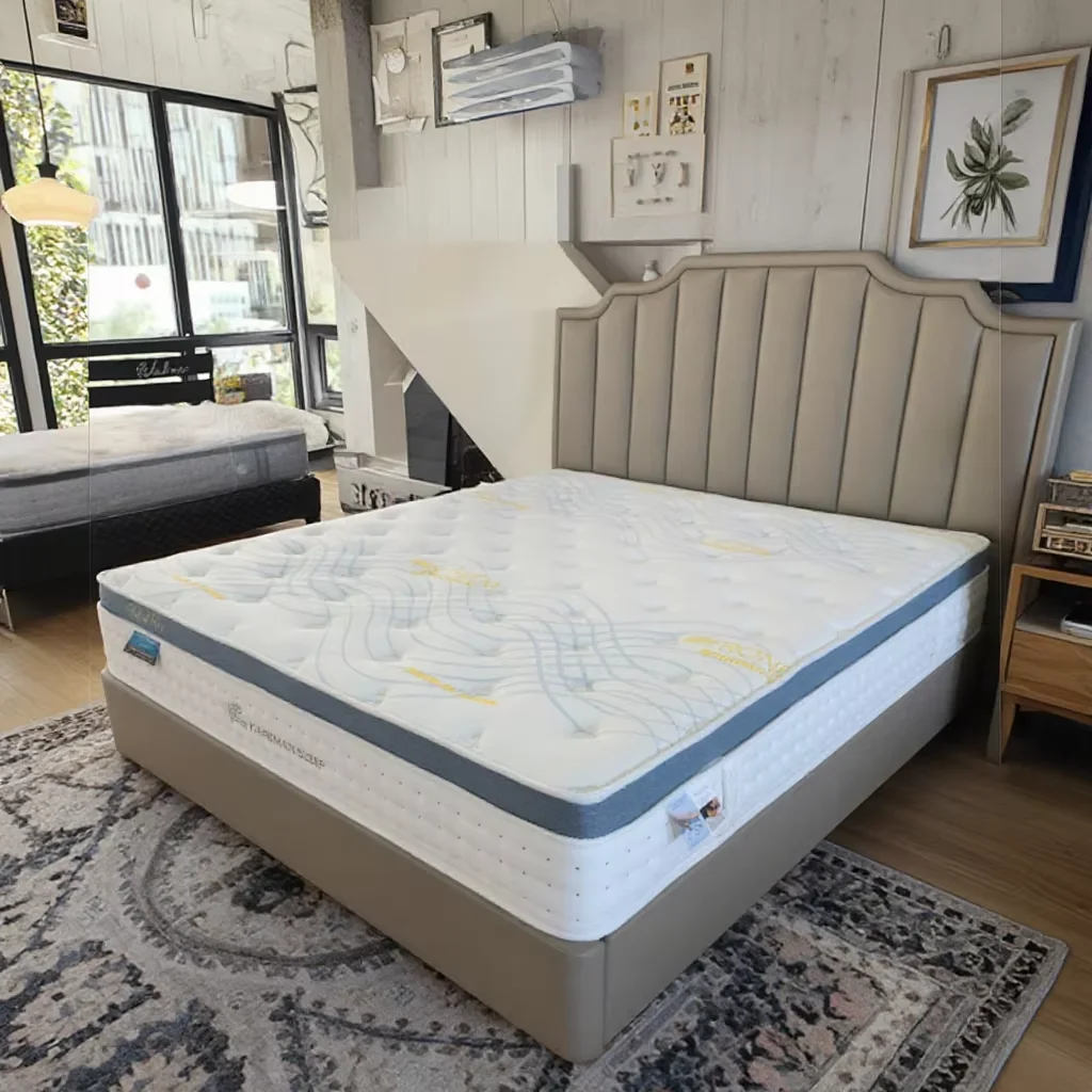 Popular Style 30cm Height OEM 12'' Inch Memory Foam With Pocket Spring Bed Mattresses Roll Packed Compressed in Box Mattresses