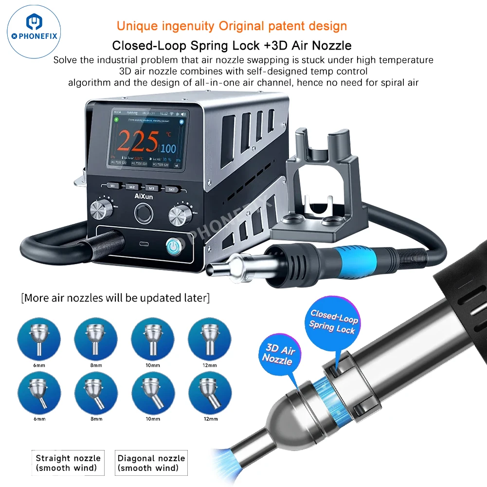 Aixun H314 1400W Professional Hot Air Gun Soldering Station AI Smart Voice Control for Industrial Lab Phone Fast Welding Repair