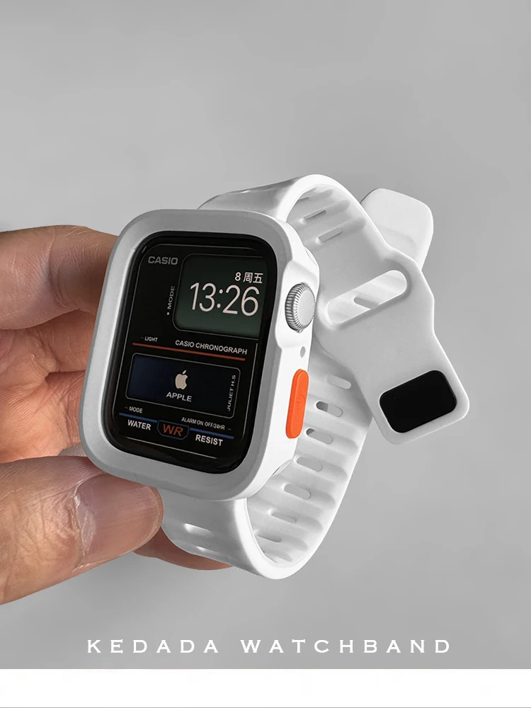 Tpu Case And Silicone Strap for Apple Watch Ultra2 S9 8 7 6 5 4 SE i Watch 49mm 45mm 44mm 41mm 40mm Protective Cover Bracelet