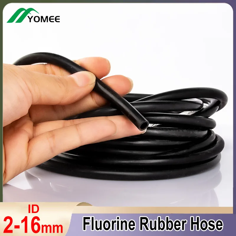 

Black Fluorine Rubber Hose ID 2 -16 mm FKM Tube Gasoline Diesel Oil Tubing Fuel Pipe High Temperature Corrosion Resistant