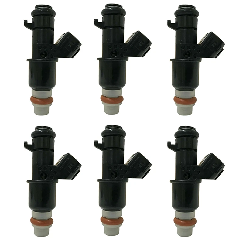 

6Pcs Fuel Injectors Nozzle Replacement 16450-RCA-A01 For Honda Acura MDX TL Accord Pilot 8 Holes 2003-2007