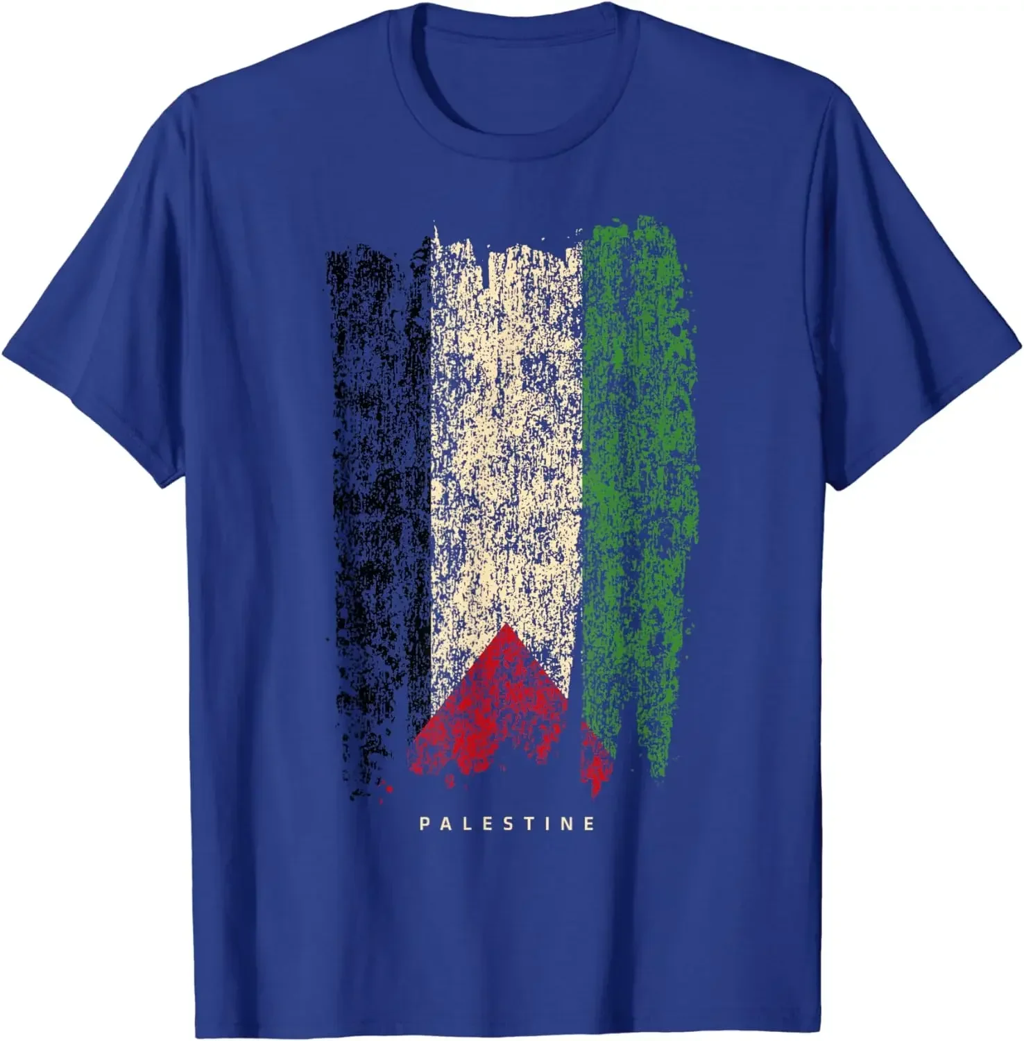 Distressed Palestinian Flag T-Shirt 100% Cotton O-Neck Summer Short Sleeve Casual Mens T-shirt Size S-3XL