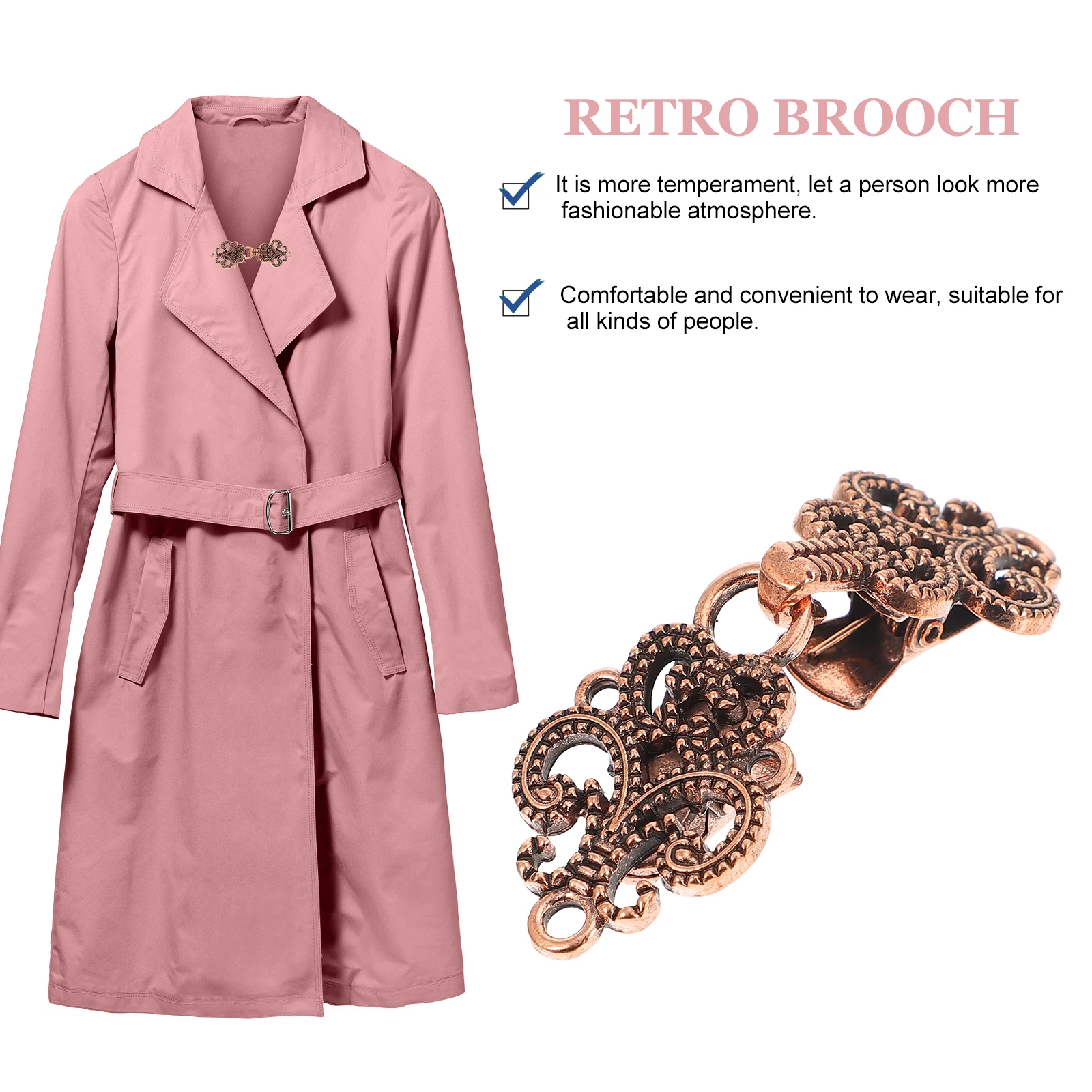 숄 칼라 클립 빈티지 가디건 클라스프 여성용 스웨터 케이프 클로크 패스너 중국 스타일 레트로 드레스 액세서리