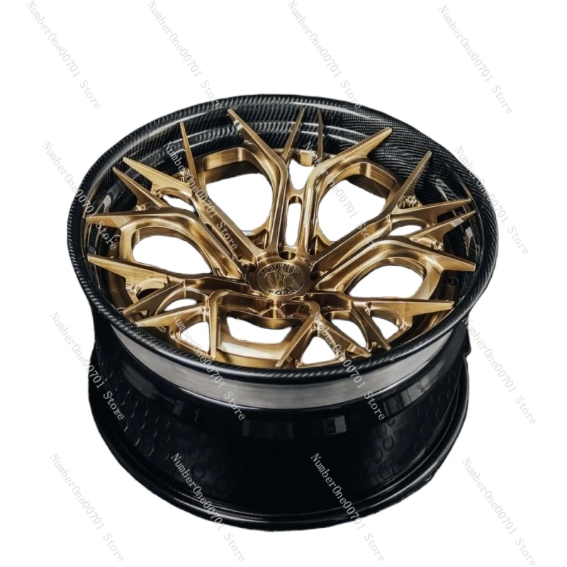 

For Hot-selling Customized Forged Carbon Fiber Alloy Rim 2-piece 5x130 5x114.3 5x112 21Inch Concave Deep Dish Luxury Car Wheels