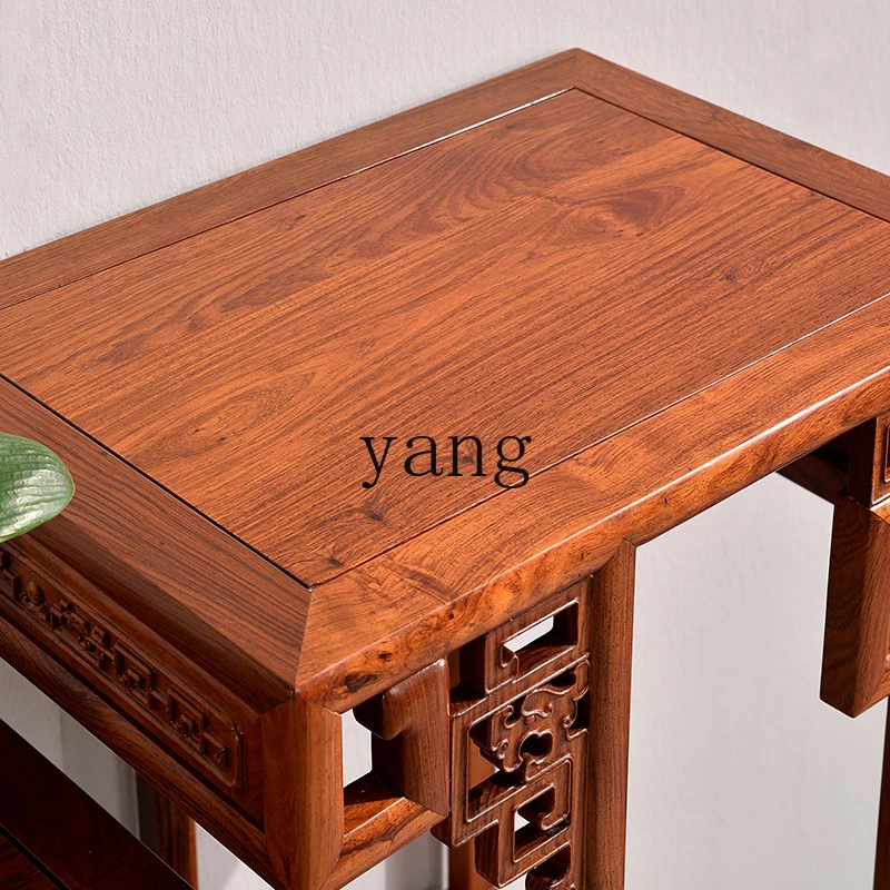 LTT solid wood new Chinese rosewood living room balcony flower rack floor-to-ceiling flower table