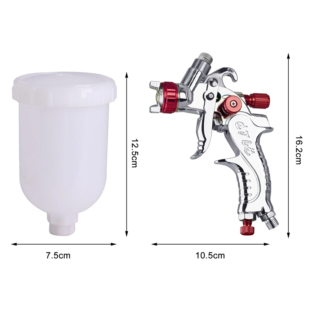 Imagem -03 - Mini Pistola de Pulverizador Hvlp 0.8 1.0 mm Bico Aerógrafo Gravidade para a Pintura do Carro Profissional