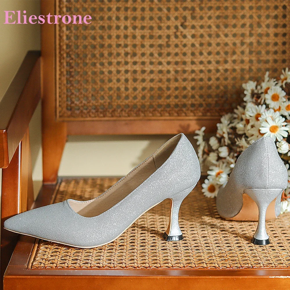 

Новые элегантные серебристо-черные женские свадебные туфли-лодочки на каблуке 7 см, для вечеринок, большие и маленькие размеры 10, 33, 43, 45